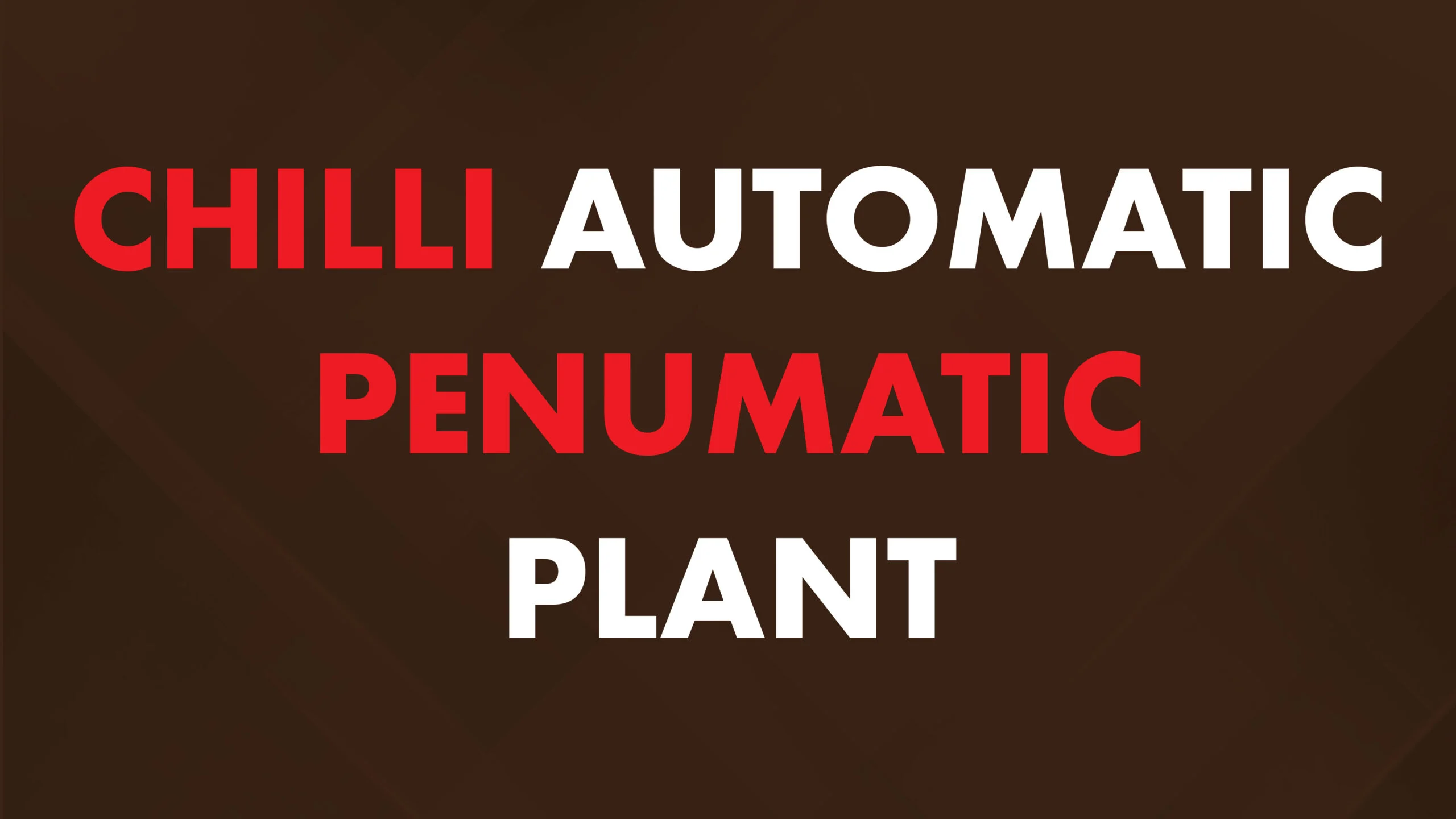 Chilli Automatic Pneumatic Plant