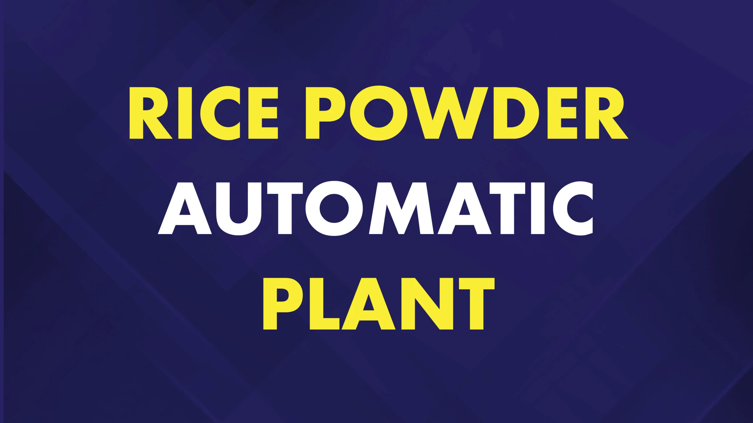 Rice Powder Automatic Plant